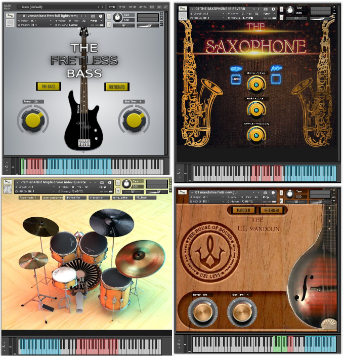 the 4 v-instruments that are on sale.the bass,the ul mandolin, the drums and the saxophone.